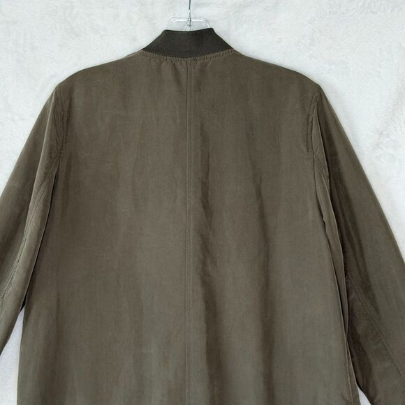 Divided H&M Women's L Olive Green Light-weight Long Full Zip Bomber Jacket - Picture 10 of 16